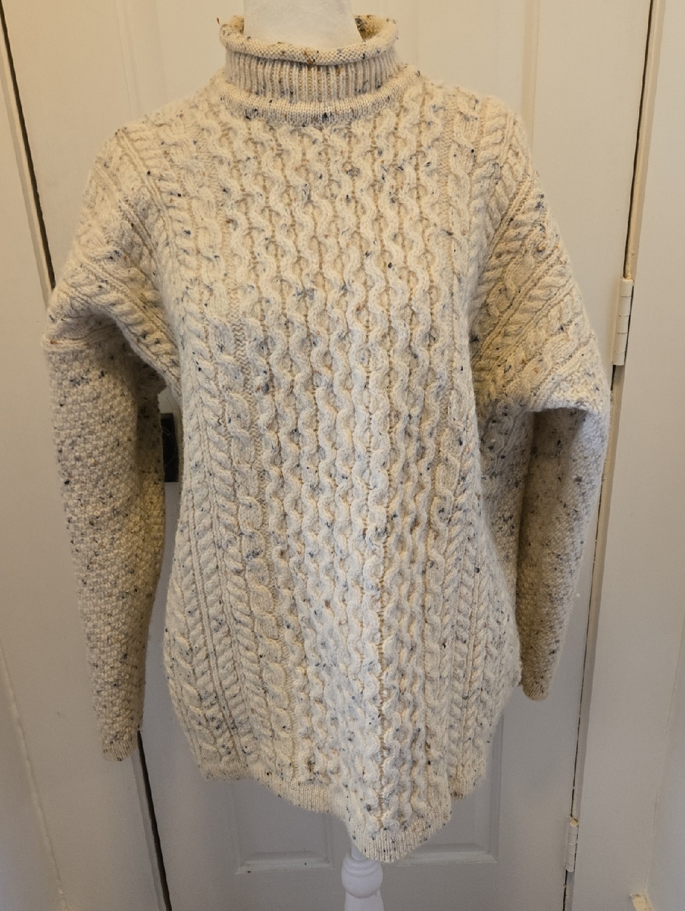 Highland Home Industries Wool Made in SCOTLAND Chunky Knit Sweater sz XL